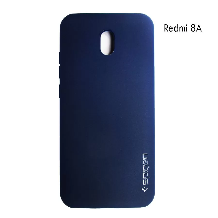 Spigen Redmi 8A Blue Rubber Soft Back Cover