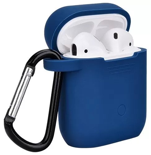 Apple AirPods Blue Silicone Case With Hook