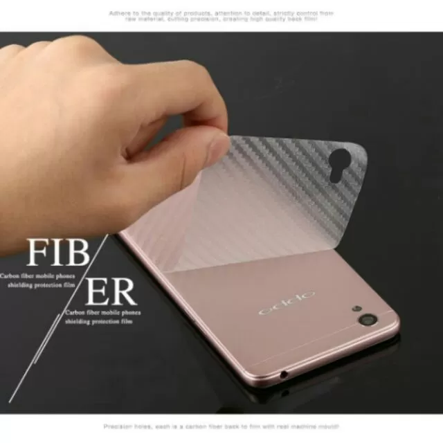 Oppo A37 Clear Carbon Fiber Pattern Back Film