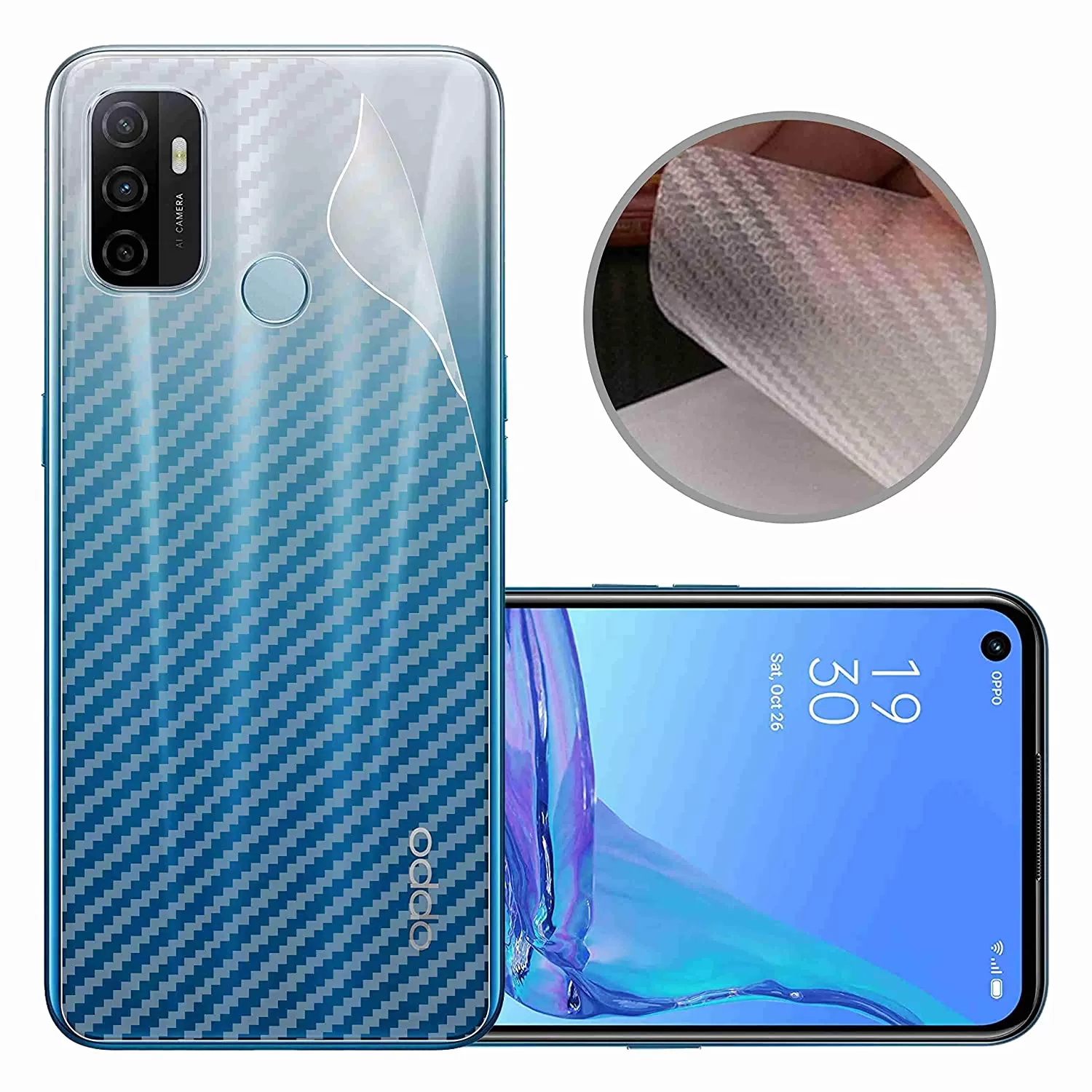 Oppo A53 Carbon Fiber Pattern Back Film
