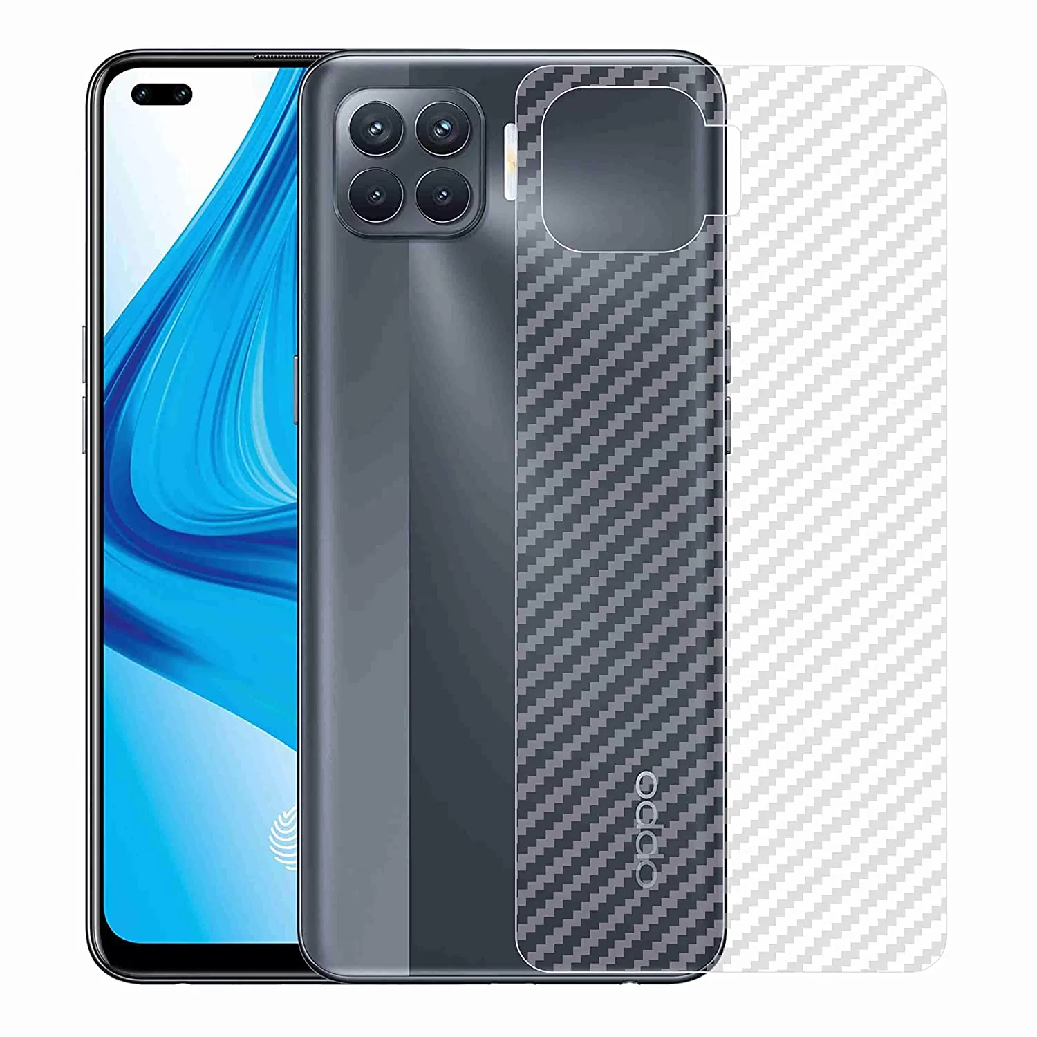 Oppo F17 Pro Carbon Fiber Pattern Back Film