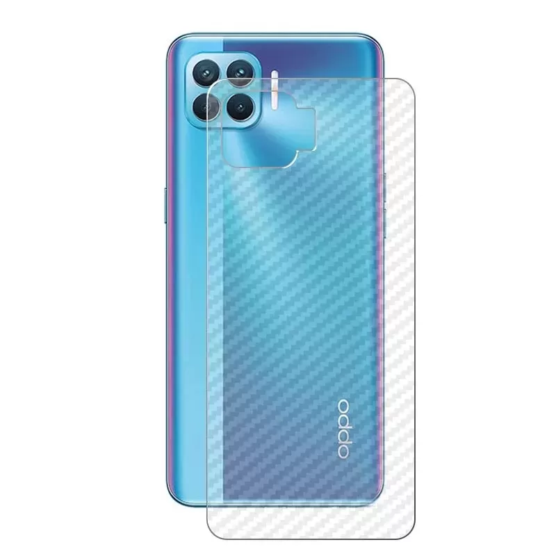 Oppo F17 Clear Carbon Fiber Pattern Back Film