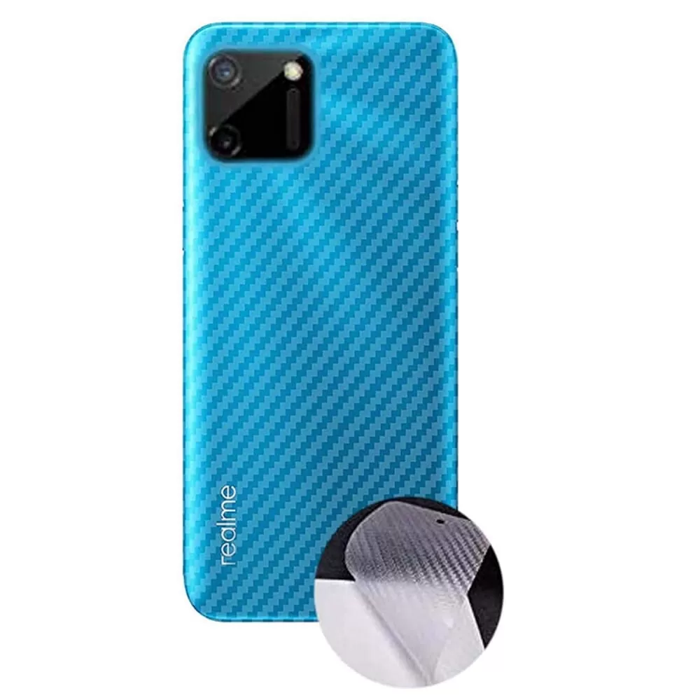 Realme C11 Clear Carbon Fiber Pattern Back Film