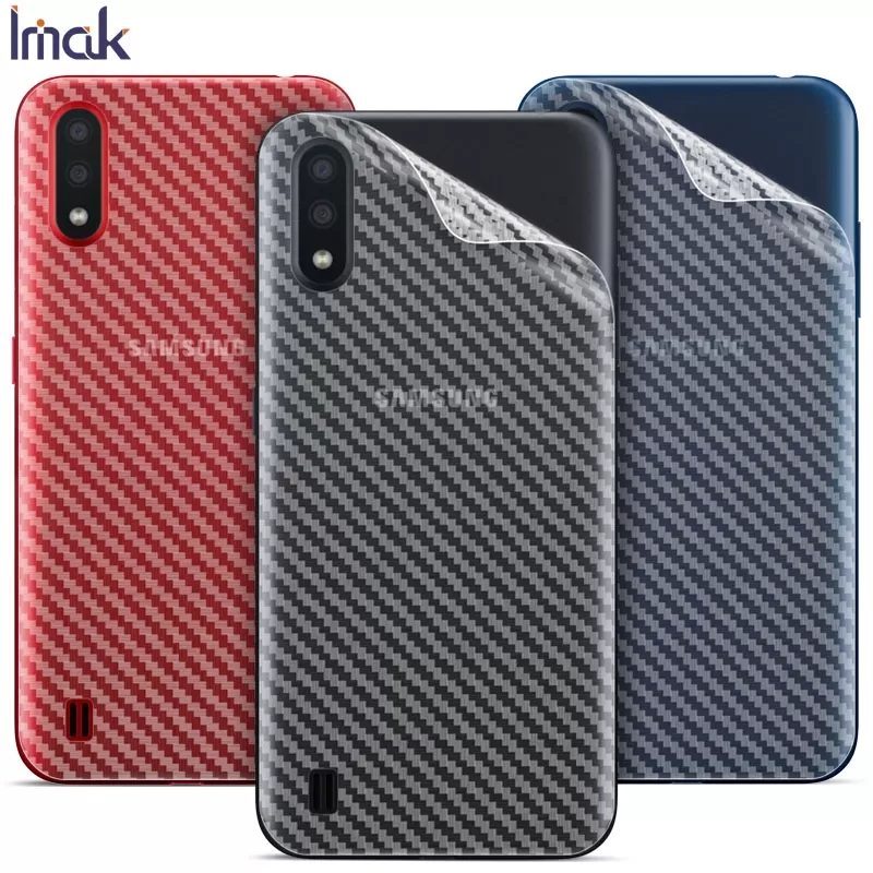 Samsung A01 M01 Clear Carbon Fiber Back Film