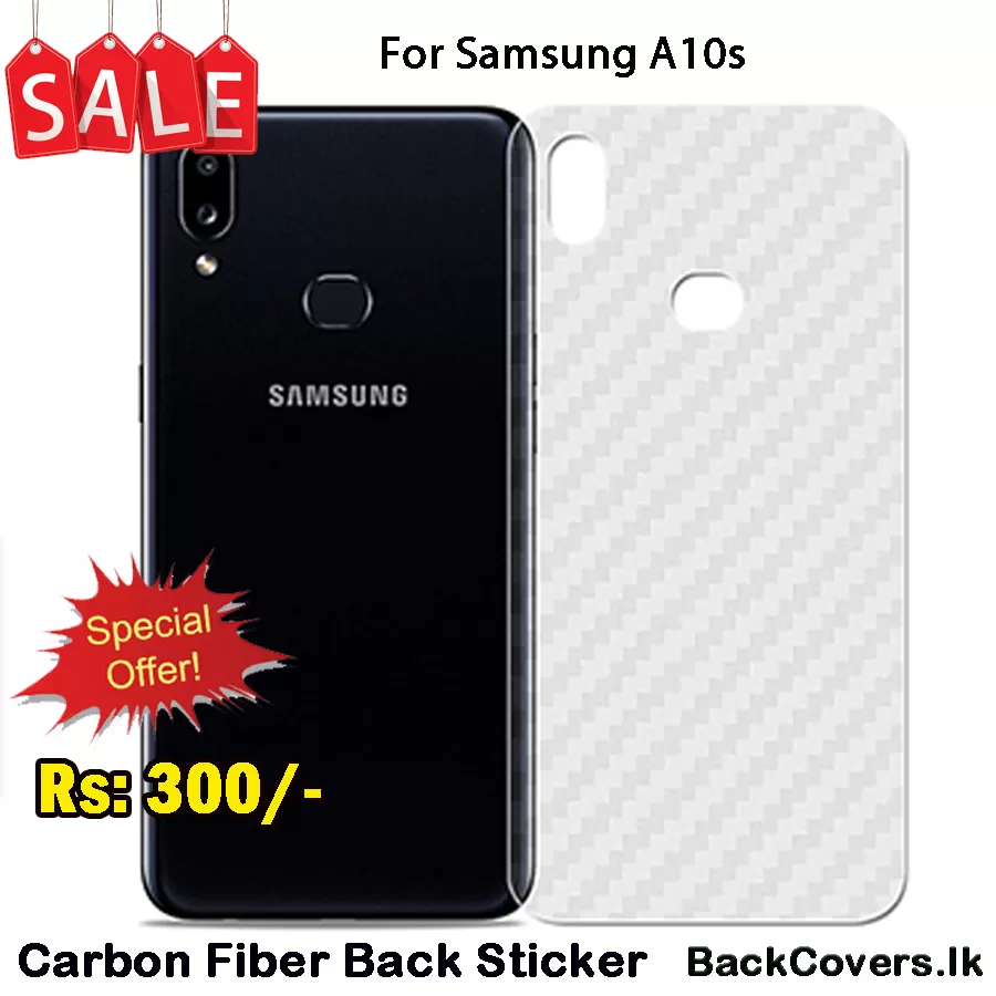 Samsung A10S Clear Carbon Fiber Pattern Back Film
