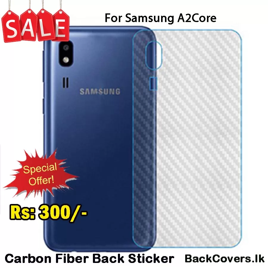 Samsung A2 Core Clear Carbon Fiber Pattern Back Film
