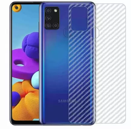 Samsung A21S Clear Carbon Fiber Pattern Back Film