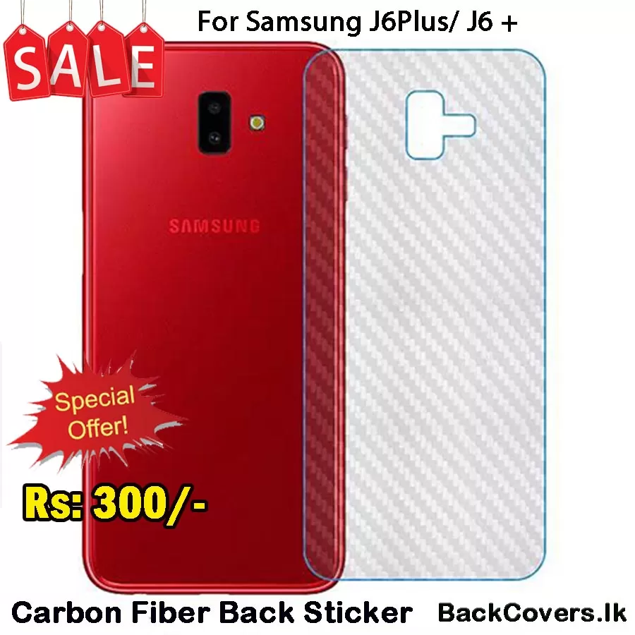 Samsung J6 plus Clear Carbon Fiber Pattern Back Film