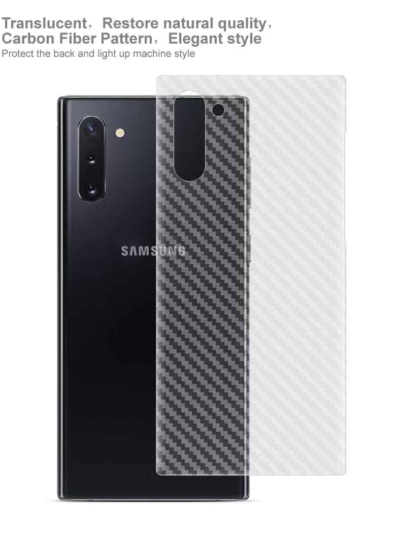 Samsung Note 10 Clear Carbon Fiber Pattern Back Film