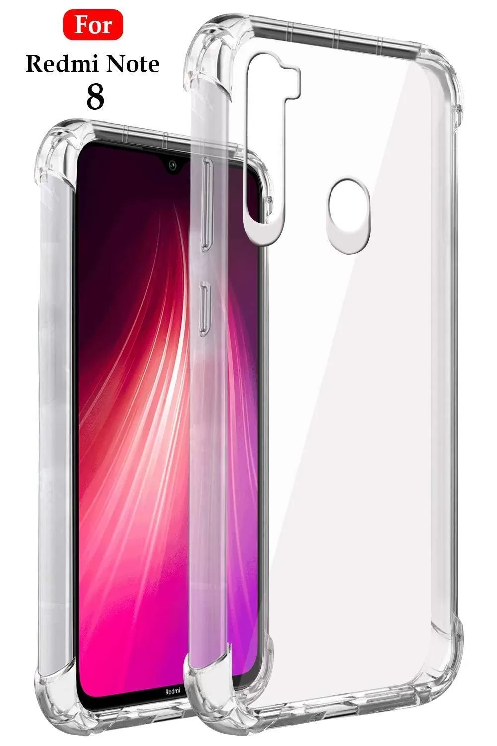 Redmi Note 8 Clear Shock Proof Thick Transparent Soft Cover