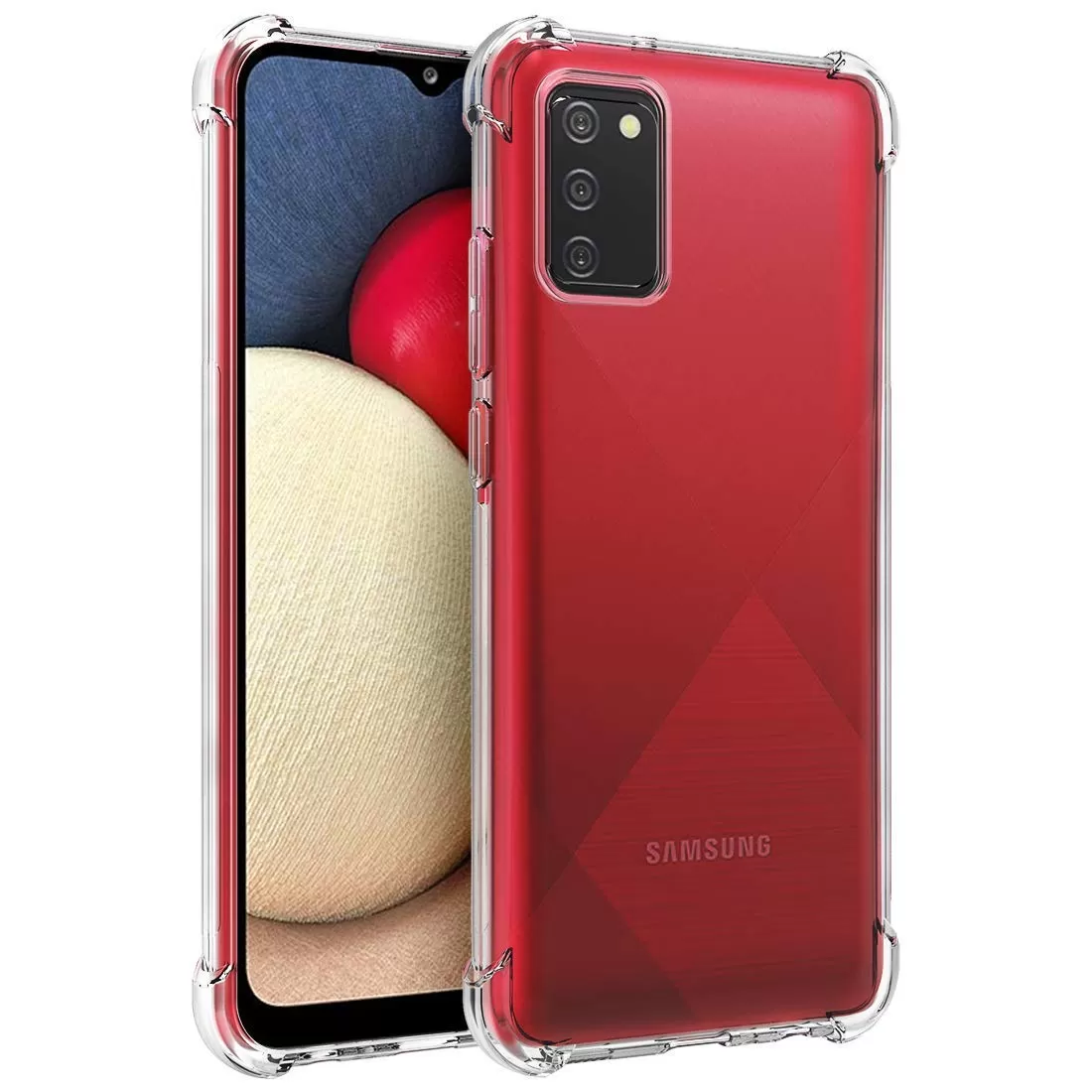 Samsung Galaxy M02S Clear Shock Proof Back Cover