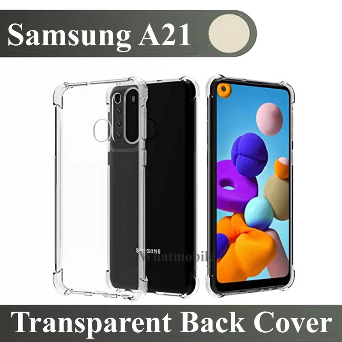 Samsung Galaxy A21 Clear Shock Proof Back Cover