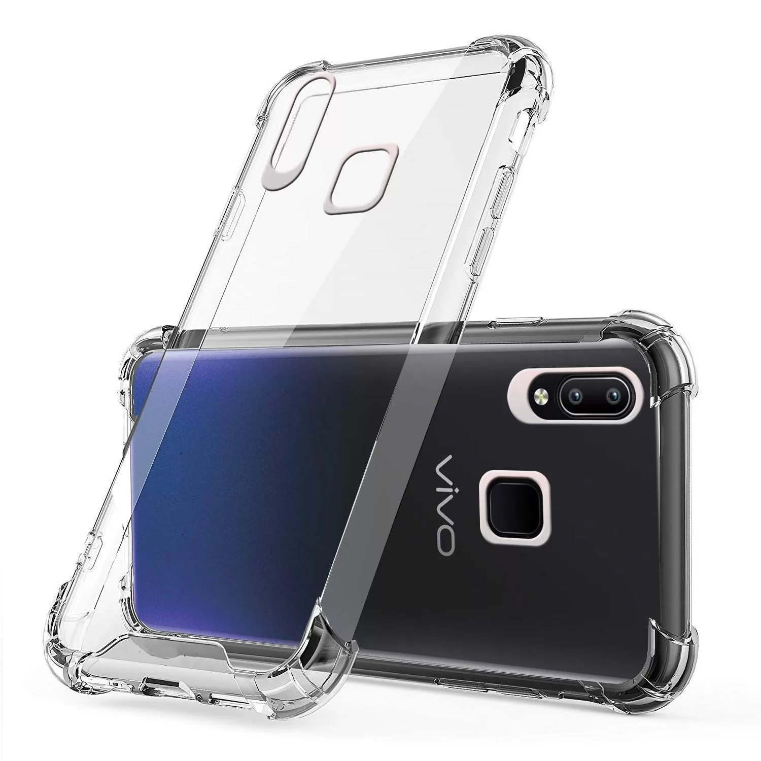 Vivo Clear Shock Proof Thick Transparent Soft Back Cover