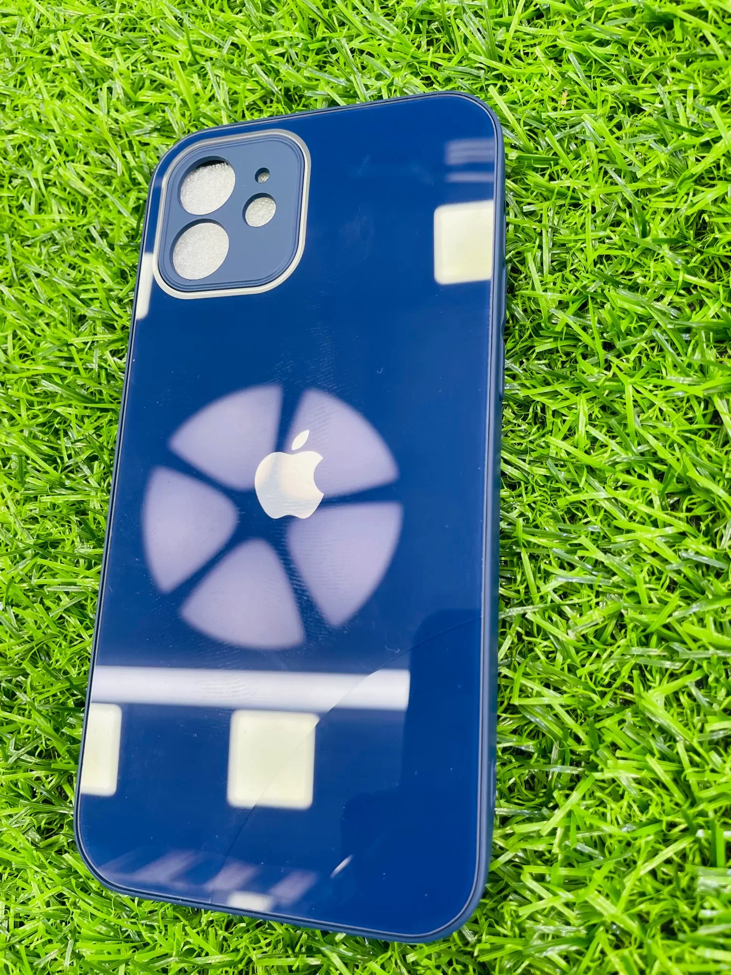 Iphone 12 Dark Blue Glass Back Cover