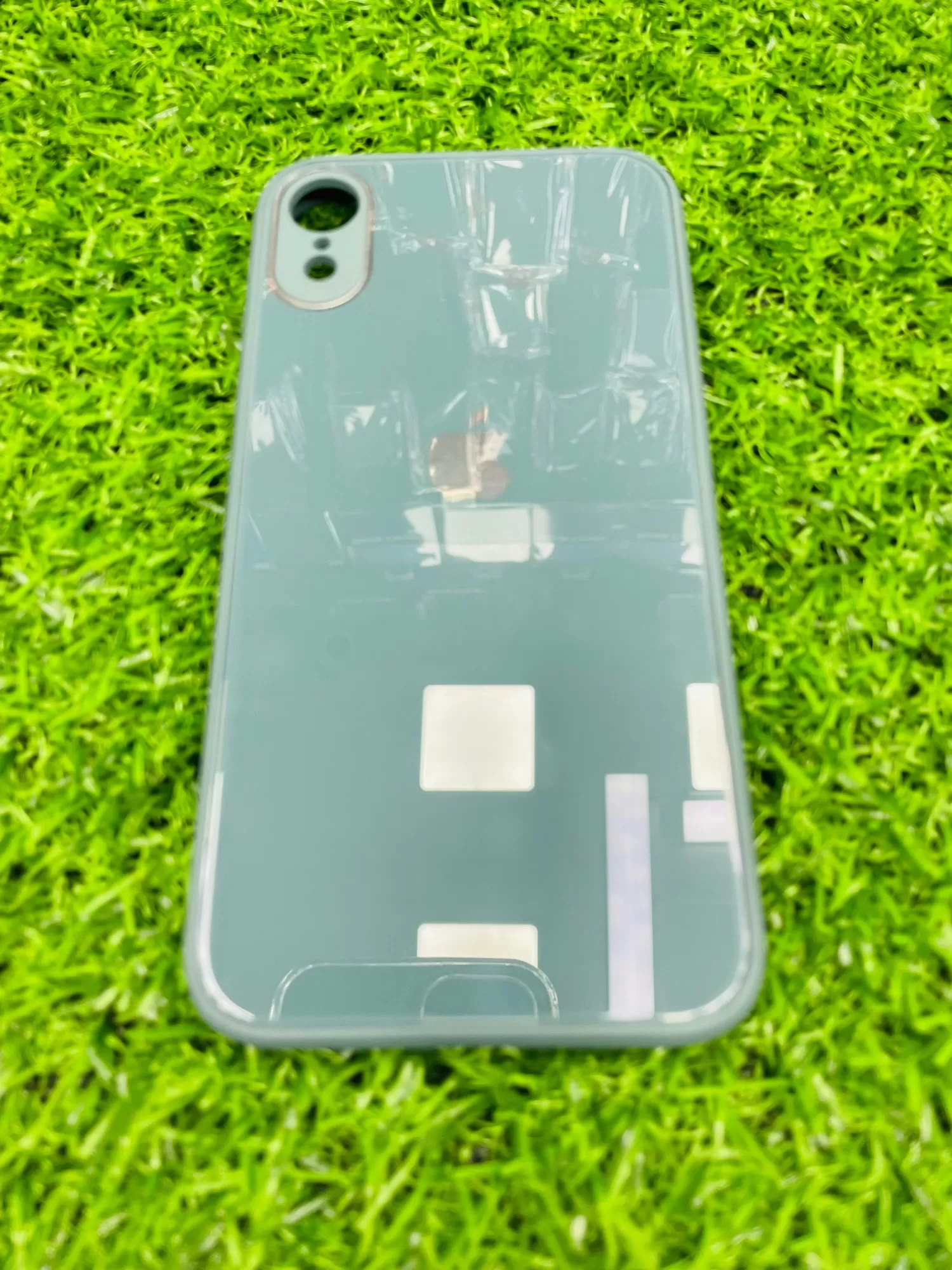 Iphone Xr Green Glass Back Cover