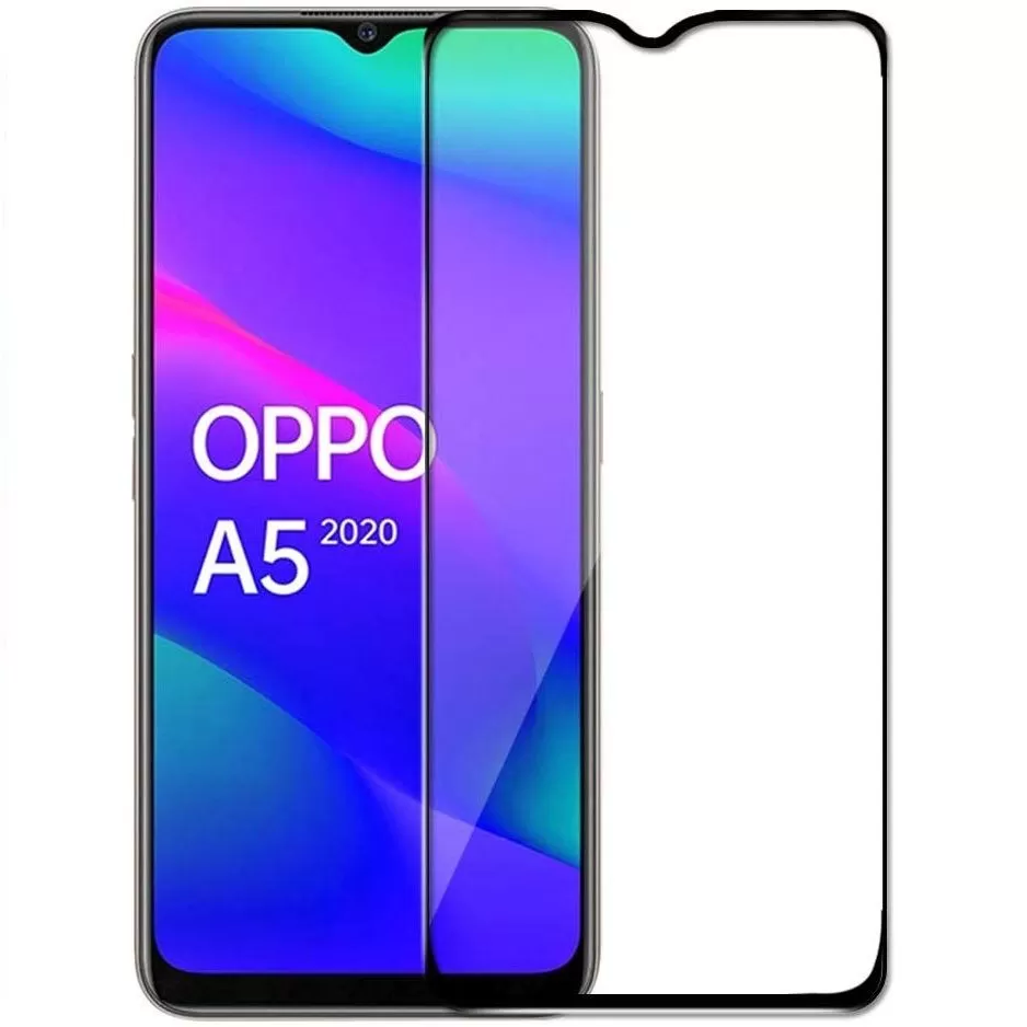Oppo A5 2020 Black Quality Tempered Glass Protector