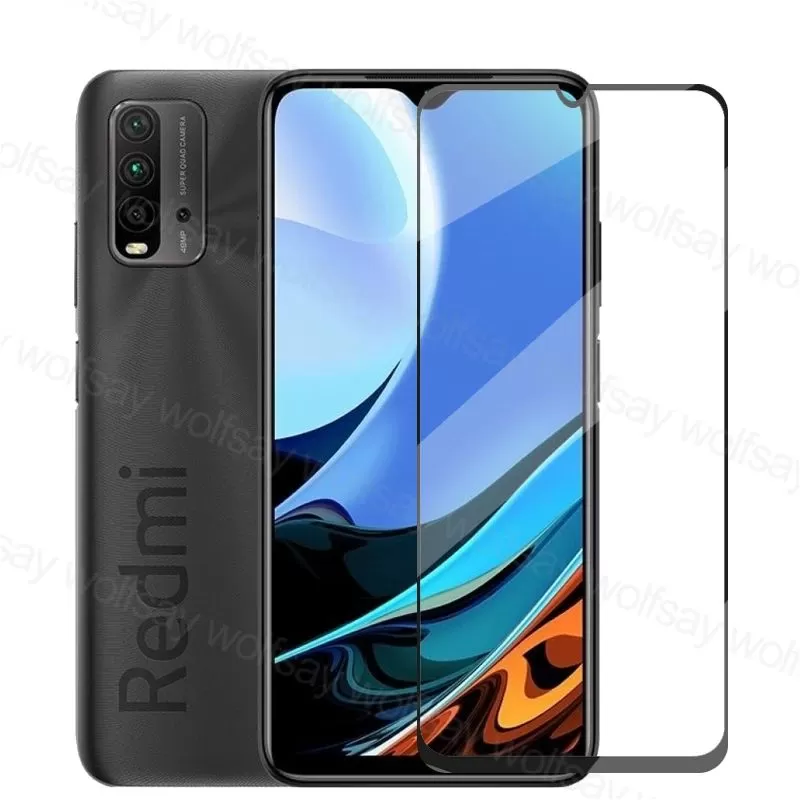 Redmi 9t Black Quality Tempered Glass Screen Protector