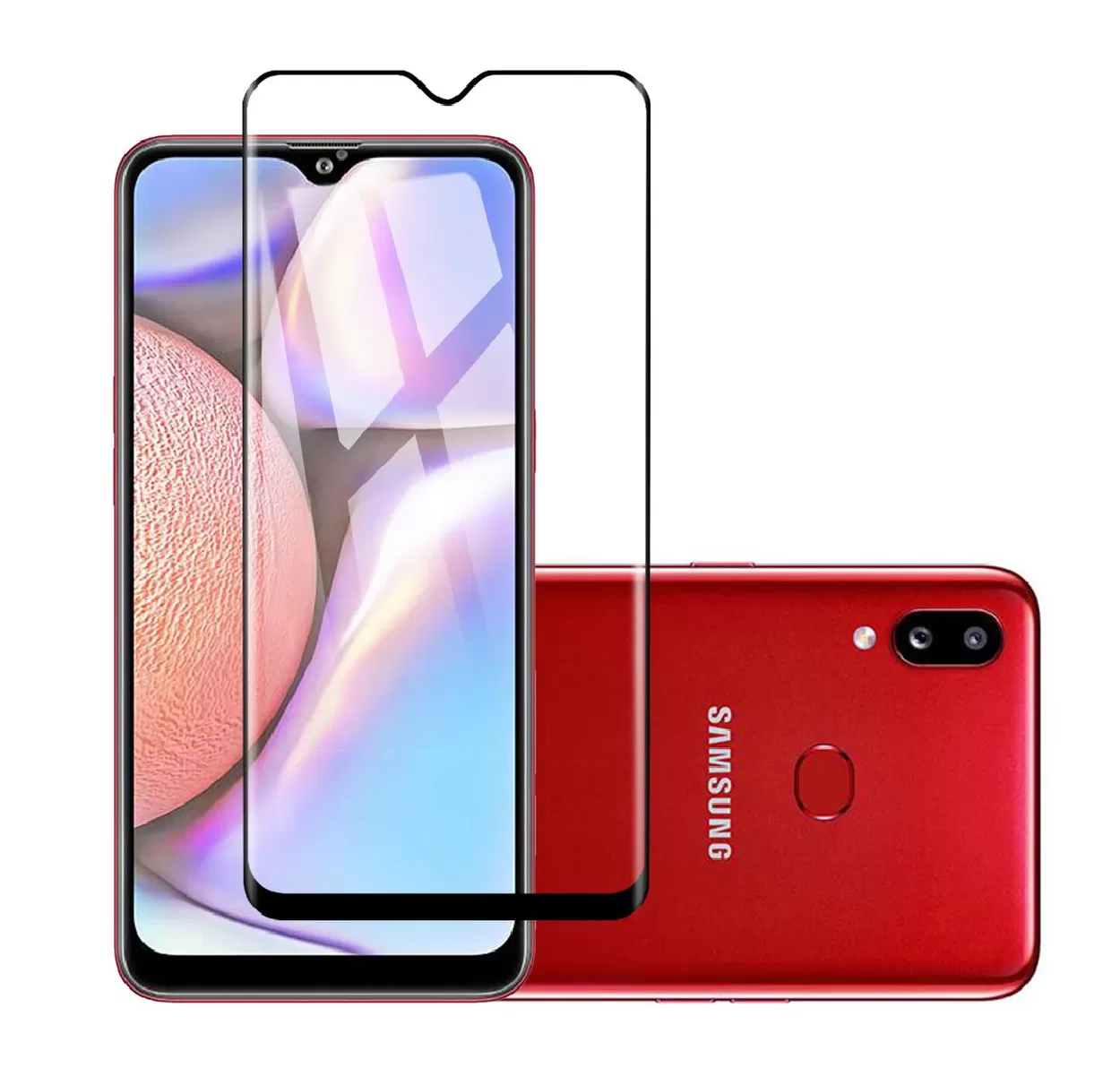 Samsung Galaxy A10 S Tempered Glass Black 21D Quality