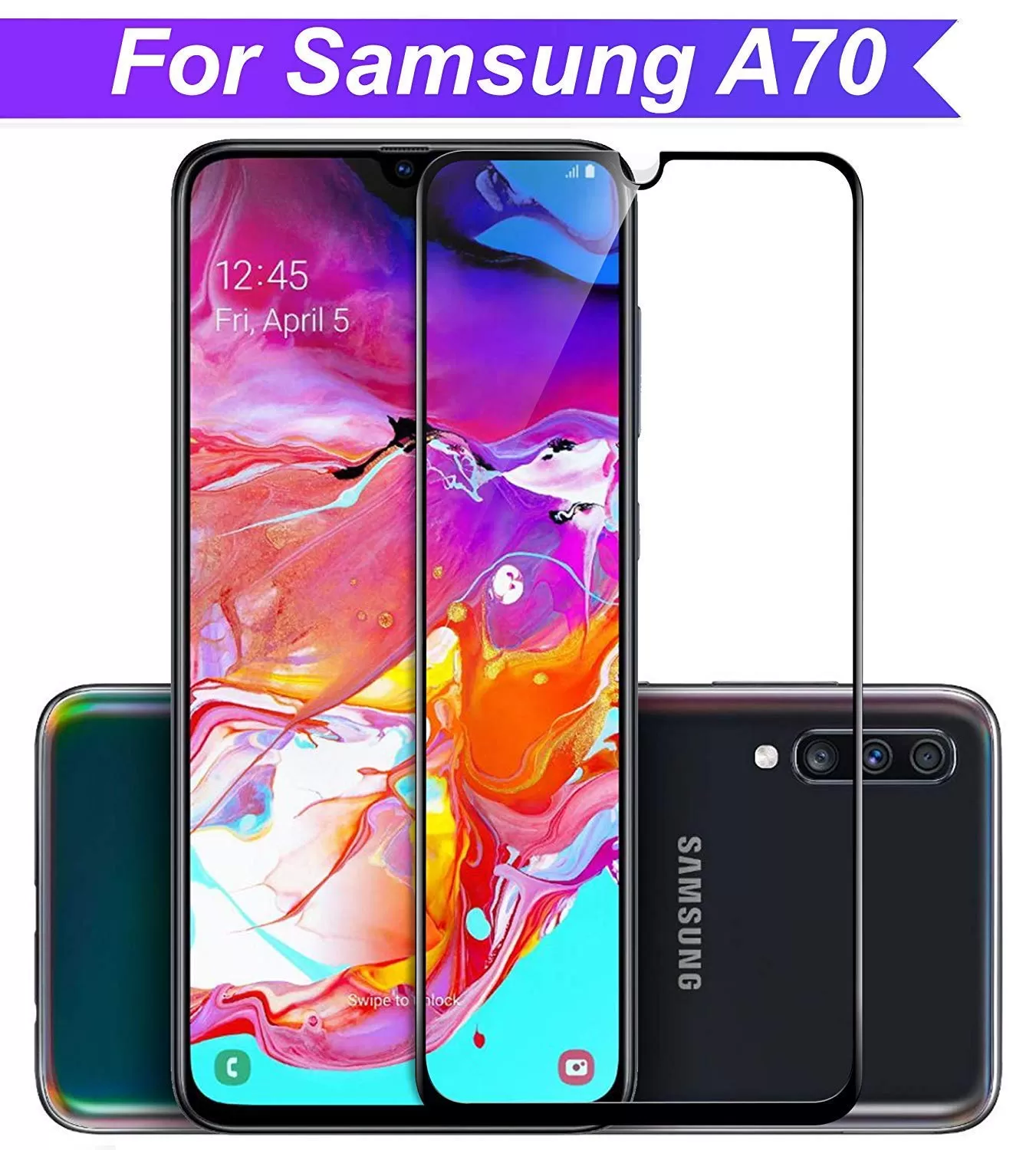 Samsung Galaxy A70 Tempered Glass 21D Quality Screen Protector
