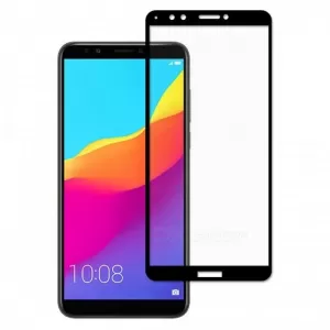 Huawei Y7 2018 Full Glue Tempered Glass Black