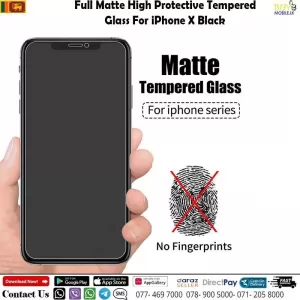 iPhone 11 Pro Black Matte Tempered Glass Screen Protector
