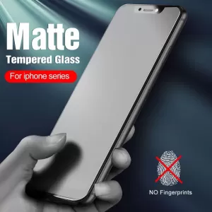 Iphone 12 Black Matte Tempered Glass Screen Protector