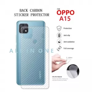 Oppo A15 Clear Carbon Fiber Pattern Back Film