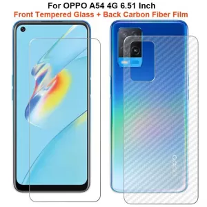 Oppo A54 Clear Carbon Fiber Pattern Back Film