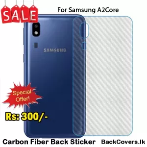 Samsung A2 Core Clear Carbon Fiber Pattern Back Film
