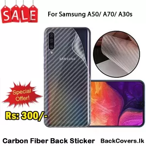 Samsung A50 A50S A3 Clear Carbon Fiber Back Film