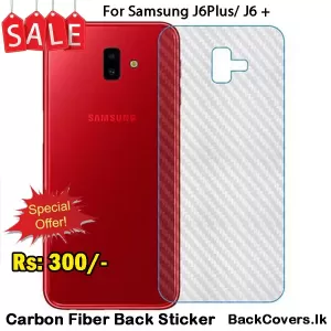 Samsung J6 plus Clear Carbon Fiber Pattern Back Film