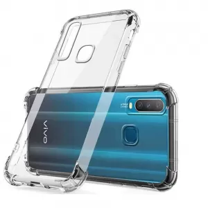 Vivo Y12 Clear Shock Proof Thick Transparent Soft Back Cover