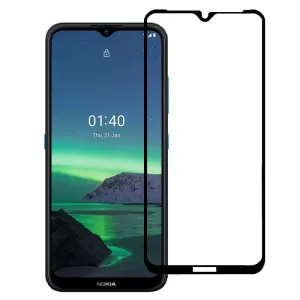 Nokia 1.4 Full Glue Tempered Glass Black Quality Screen