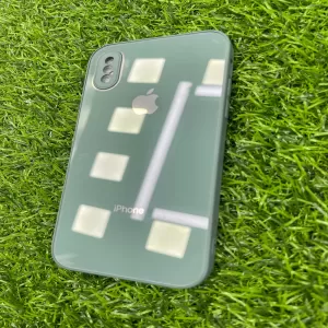 Iphone X Xs Green Glass Back Cover