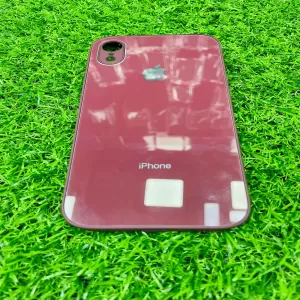 Iphone Xr Maroon New Glass Back Cover