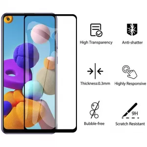 Samsung Galaxy A21S Tempered Glass Black 21D