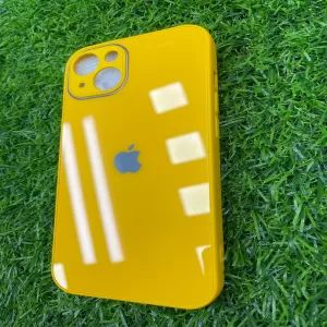 Iphone 14 Yellow Glass Back Cover