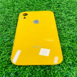 iPhone XR Yellow Glass Back Cover