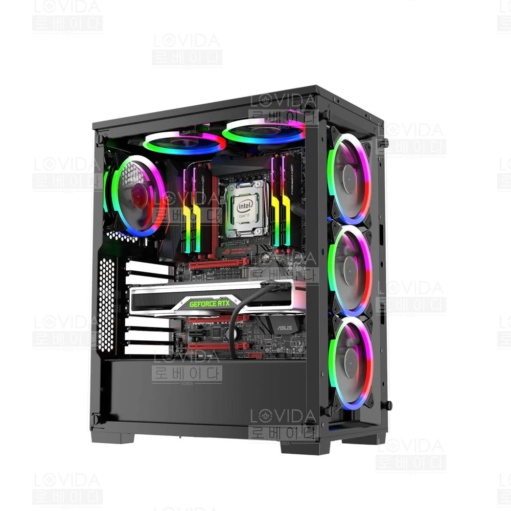 Generic 120mm RGB Cooling Fan Double Ring LED - image 5
