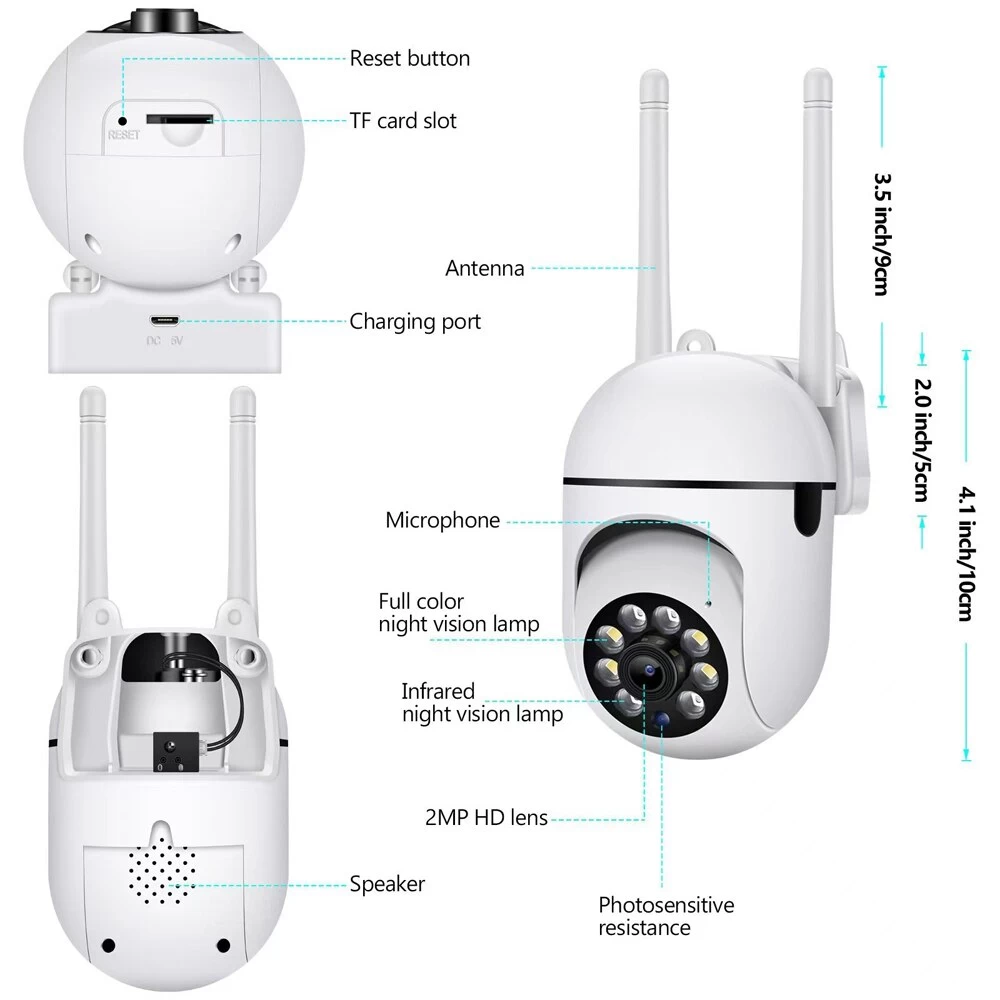 Generic 2MP WiFi 5G Dual Band AI Sensor Two Way Camera - image 10