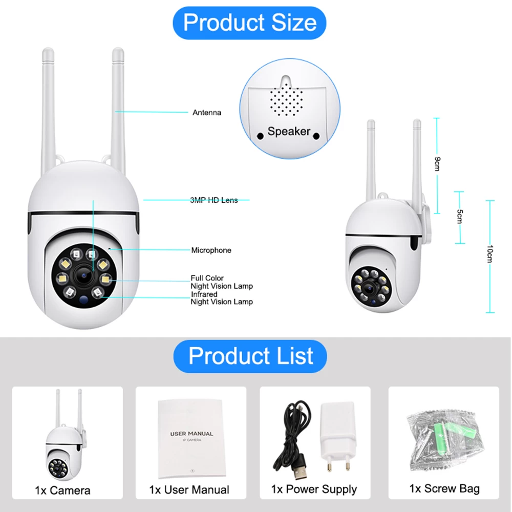 Generic 2MP WiFi 5G Dual Band AI Sensor Two Way Camera - image 12