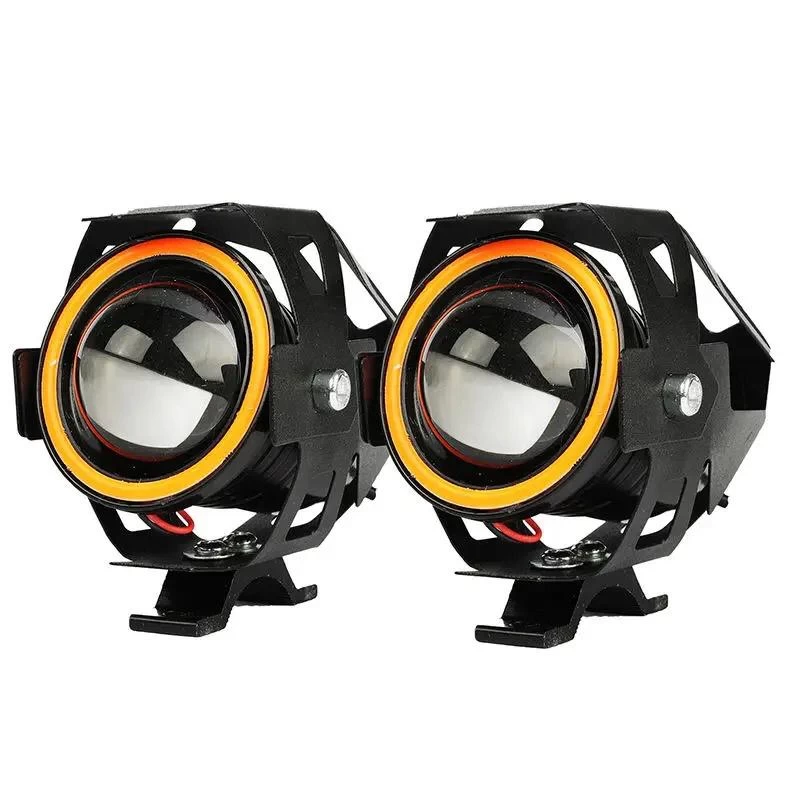 Generic U7 Mini Red Ring Fog Light for Motorcycle Car Van
