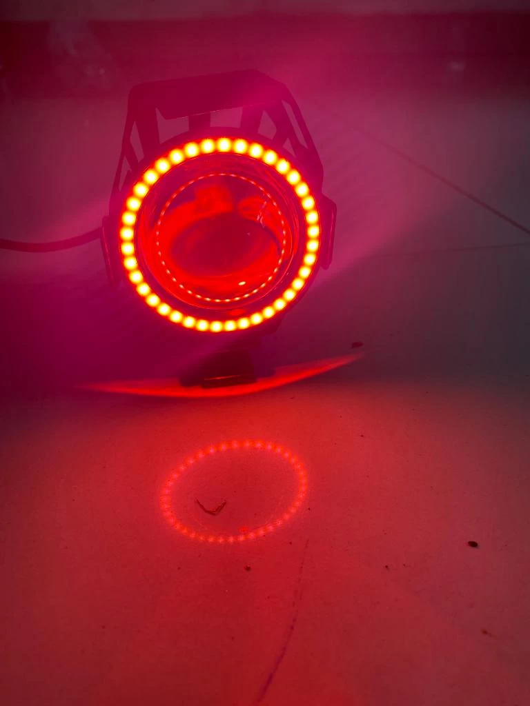 Generic U7 Mini Red Ring Fog Light for Motorcycle Car Van - image 4