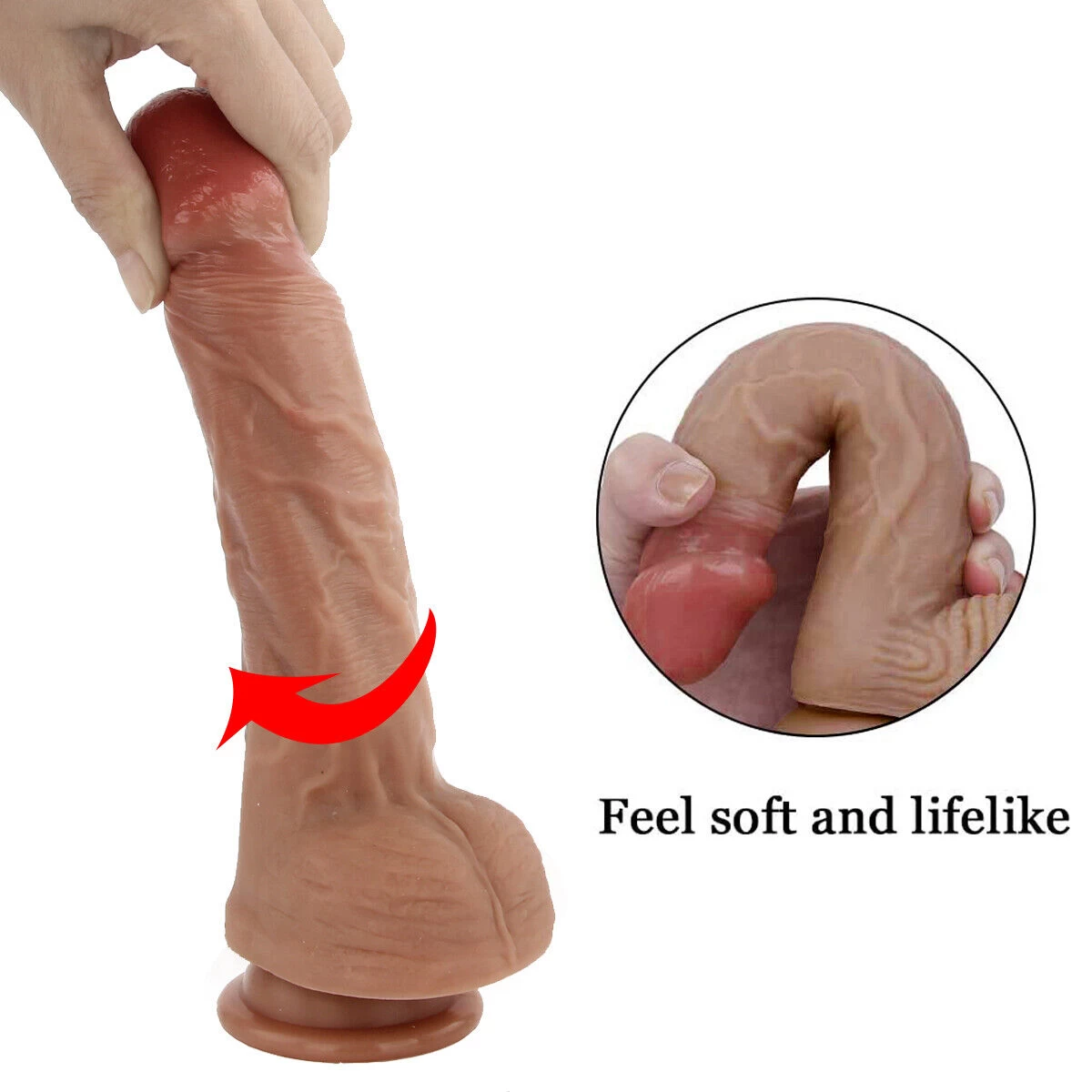 Generic 9 Inch Realistic Silicone Penis Dildo Sex Toy - image 11