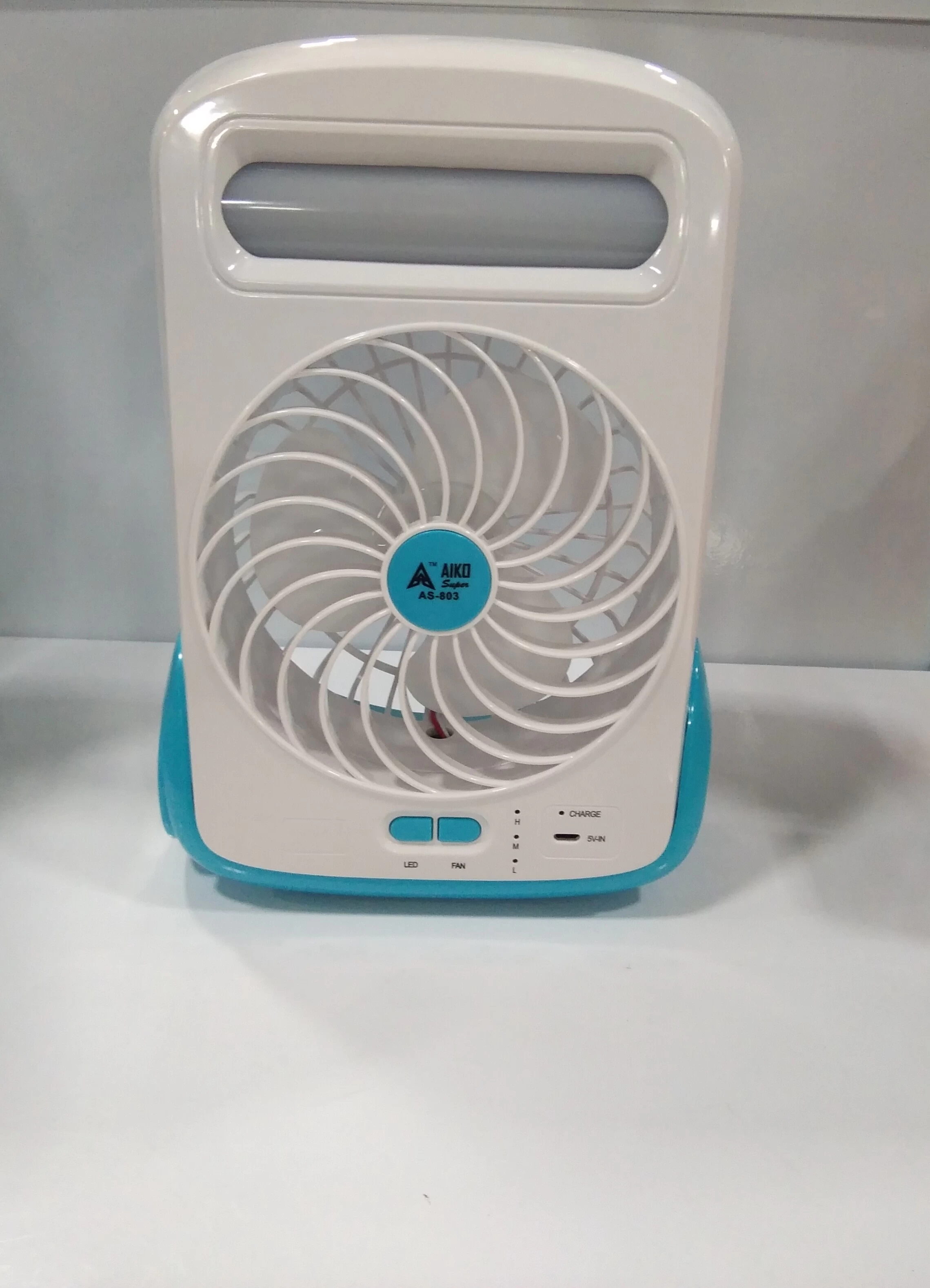 Aiko AS-803 Rechargeable Mini Fan and Lamp