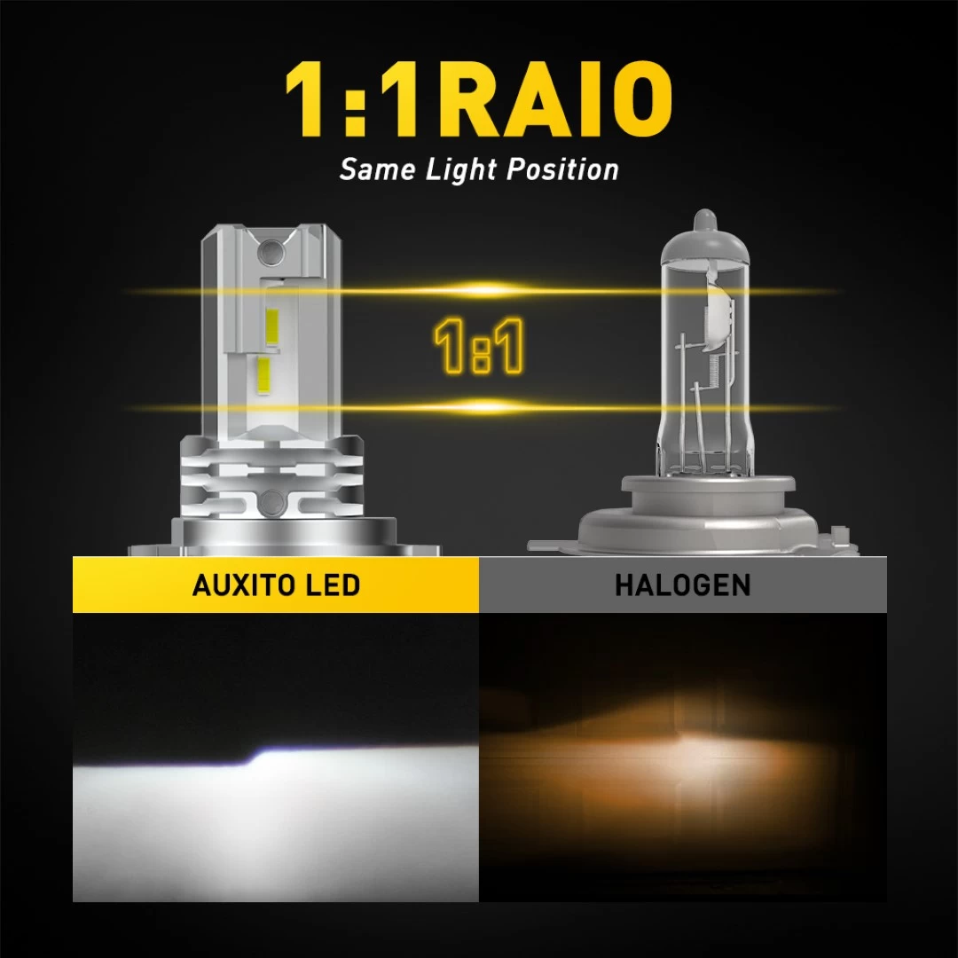 AUXITO H4 9003 LED Hi-Lo Beam Fanless Canbus Headlight - image 4