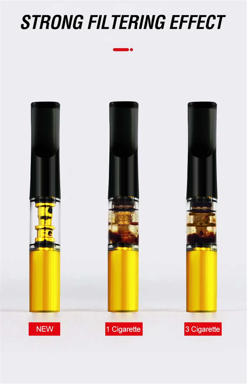 Cigarette Filter Holder Reusable Tar Smoke Filter - image 6