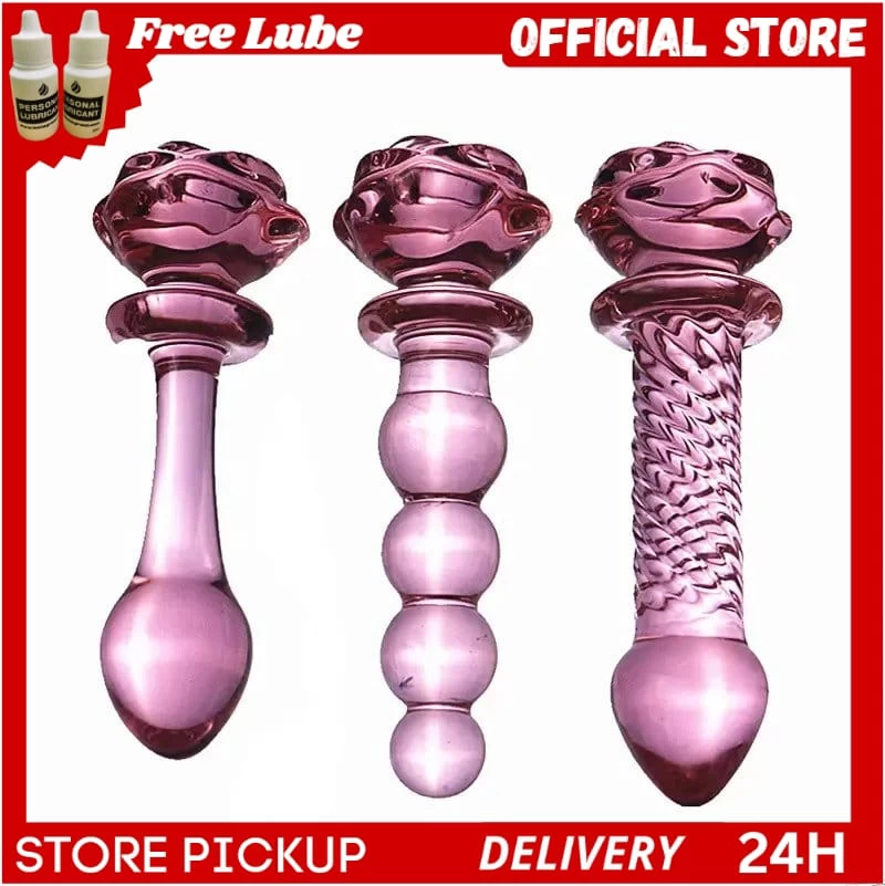 Generic Flower Anal Plug Crystal Glass Dildo