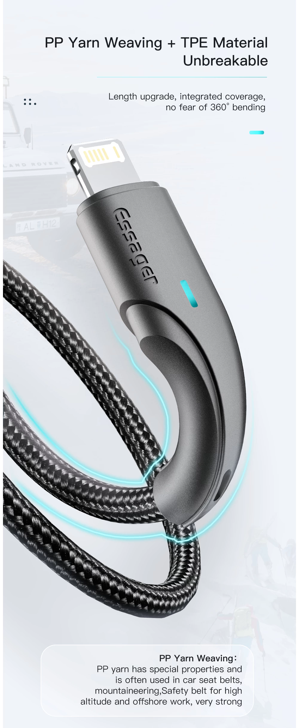 Essager 2M Fast Charging USB Cable for iPhone - image 6