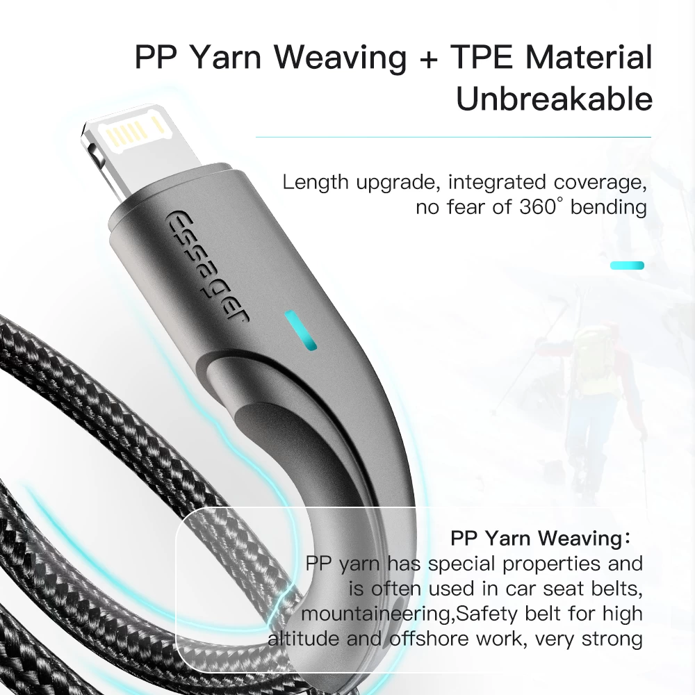 Essager 2M Fast Charging USB Cable for iPhone - image 9